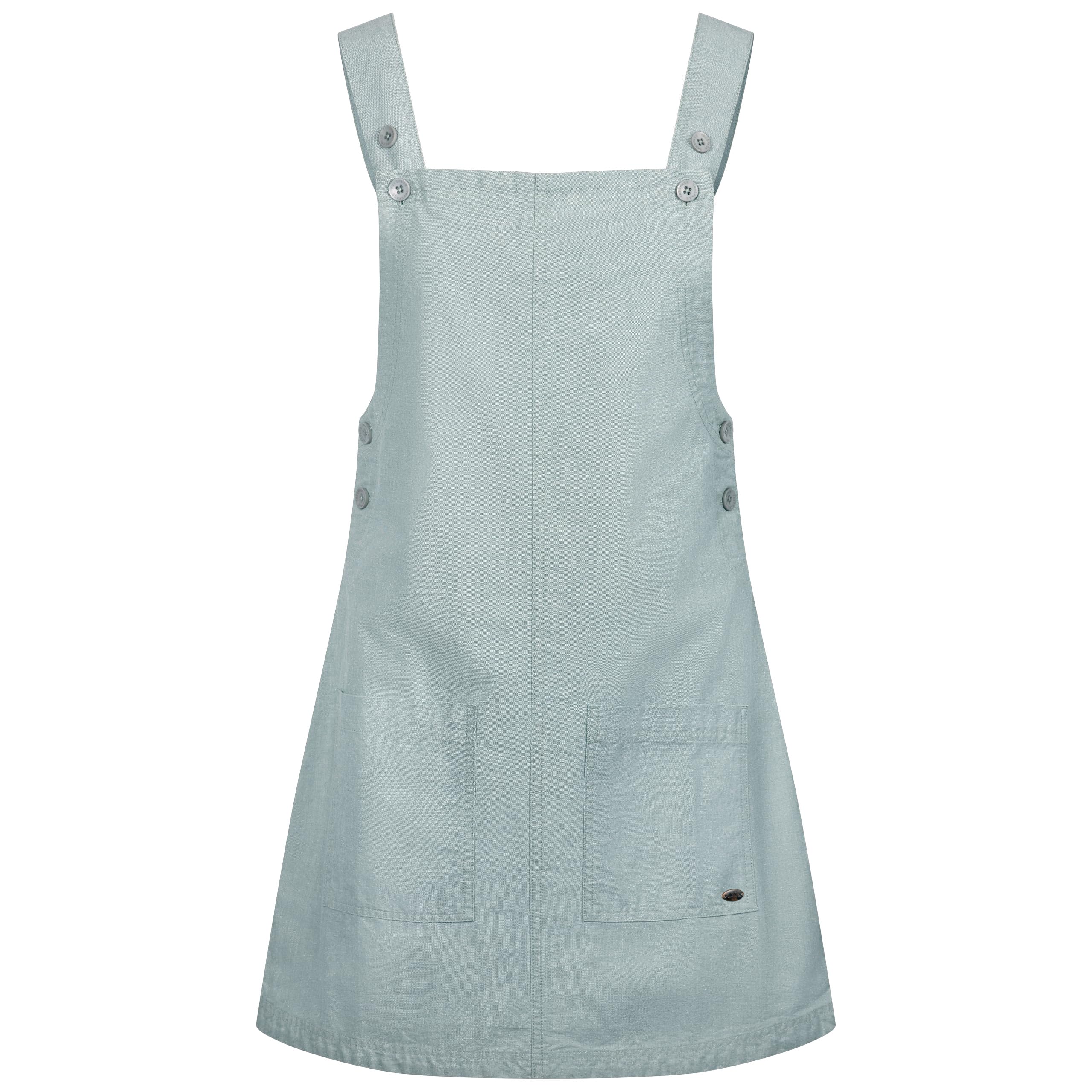 Trespass Womens Pinafore Dress Twirl - Corduroy, Button Fastening Straps, Button Fastened Sides, 2 Front Patch Pockets, 100% Cotton