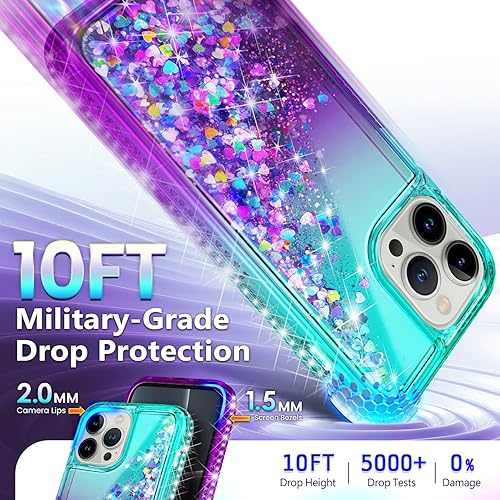 Miniatura 5 de NGB Funda compatible con iPhone 11 Pro Max con protector de pantalla de vidrio templado, soporte de anillocorrea de muñeca, para niñas y mujeres,