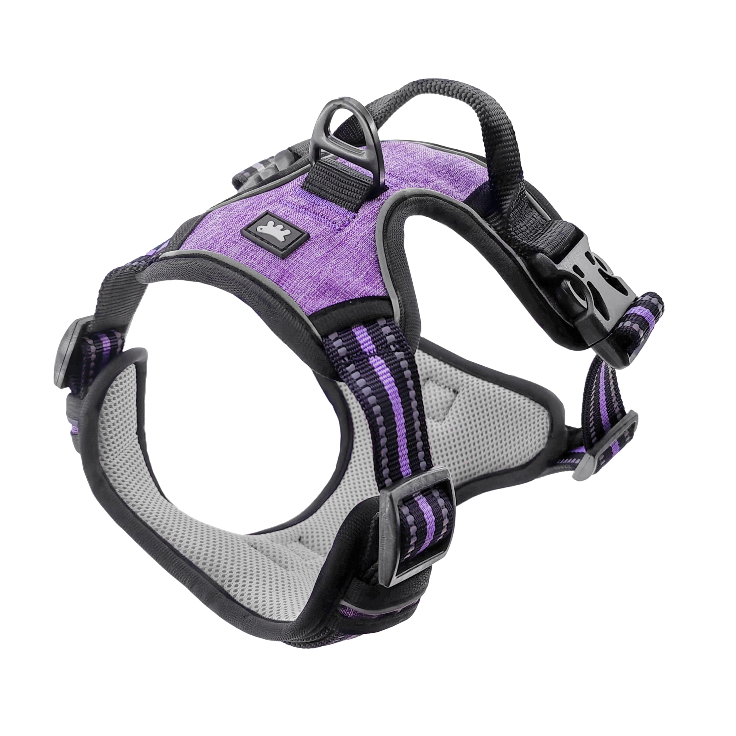 Ferplast Pettorina Cane Taglia Media, 2 Ganci per Massimo Controllo, Anti Tiro, Pettorina Cane Regolabile, Riflettente, Traspirante, Imbracatura Cani ideale per Addestramento M, Viola