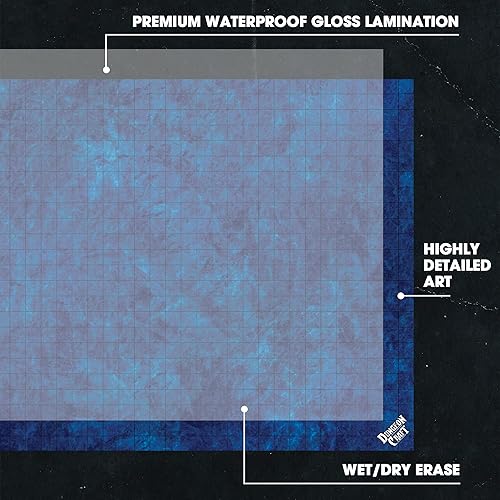 Miniatura 4 de Dungeon Craft Battlemaps Ocean Pack - Juego de mesa  Tapete de batalla para mazmorras y dragones  Rejilla de 24 x 33 pulgadas  Tapete laminado de