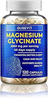 Magnesium Glycinate Supplement, 2500mg | High Absorption, Vegan-Friendly, Non-GMO, Gluten & Soy Free | Premium Magnesium for Wellness & Recovery | 120 Count, 40-Day Supply