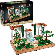 LEGO Icons Fountain Garden Building Set - DIY Kit for Adults, Ages 18+ - Miniature Craft Building Blocks for Home Decor, Display - Gift for Birthday - with Cypress Trees and Grape Vines - 10359