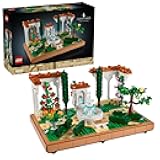 Icons Fountain Garden Building Set - DIY Kit for Adults, Ages 18+ - Miniature Craft Building Blocks for Home Decor, Display - Gift for Birthdays - with Cypress Trees and Grape Vines - 10359