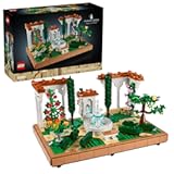 Icons Fountain Garden Building Set - DIY Kit for Adults, Ages 18+ - Miniature Craft Building Blocks for Home Decor, Display - Gift for Birthday - with Cypress Trees and Grape Vines - 10359