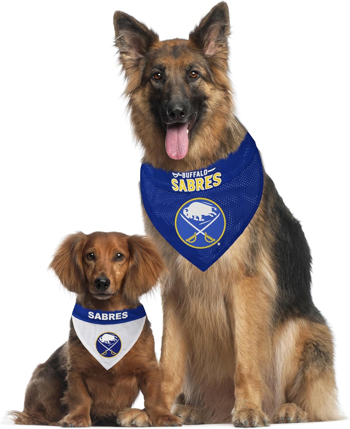 NHL Buffalo Sabres Bandana for Dogs & Cats, Small/Medium. - Cute & Stylish Bandana! The Perfect Hockey Fan Scarf Bandana, Great for Birthdays Or Any Party!
