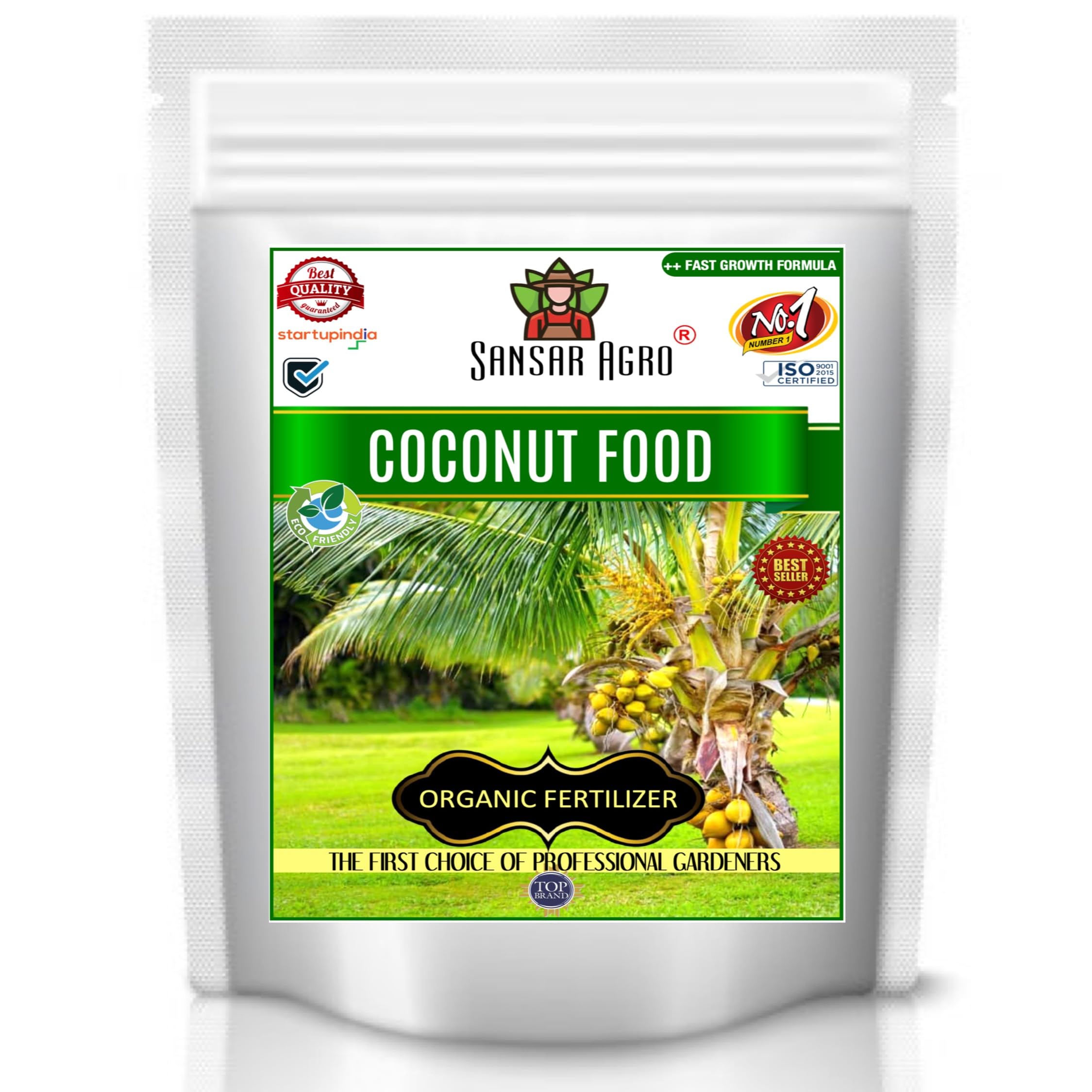 Sansar Agro® Coconut Food Essential Organic Fertilizer for Coconut Plants, Double Filtered with All Required Nutrients and Active Micro-organisms for heavy flowering (1800 gm) (B09HH2J145) Amazon Price History, Amazon Price Tracker