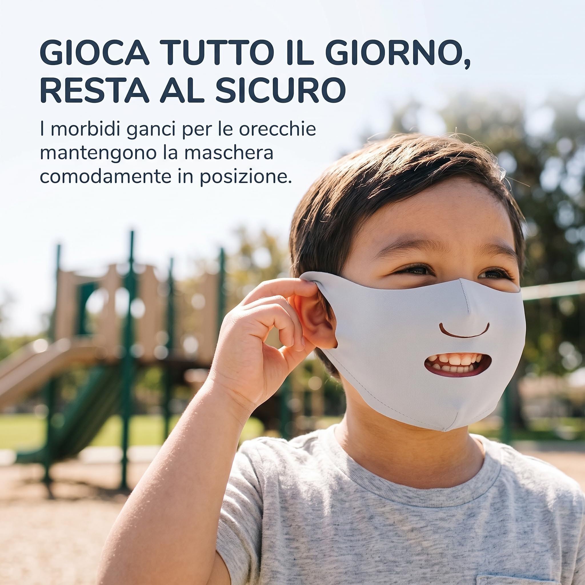 Masque protection e, Masque anti respirant, Pour activités plein air, anti- pour enfants et adultes, Grande taille (70-90KG)