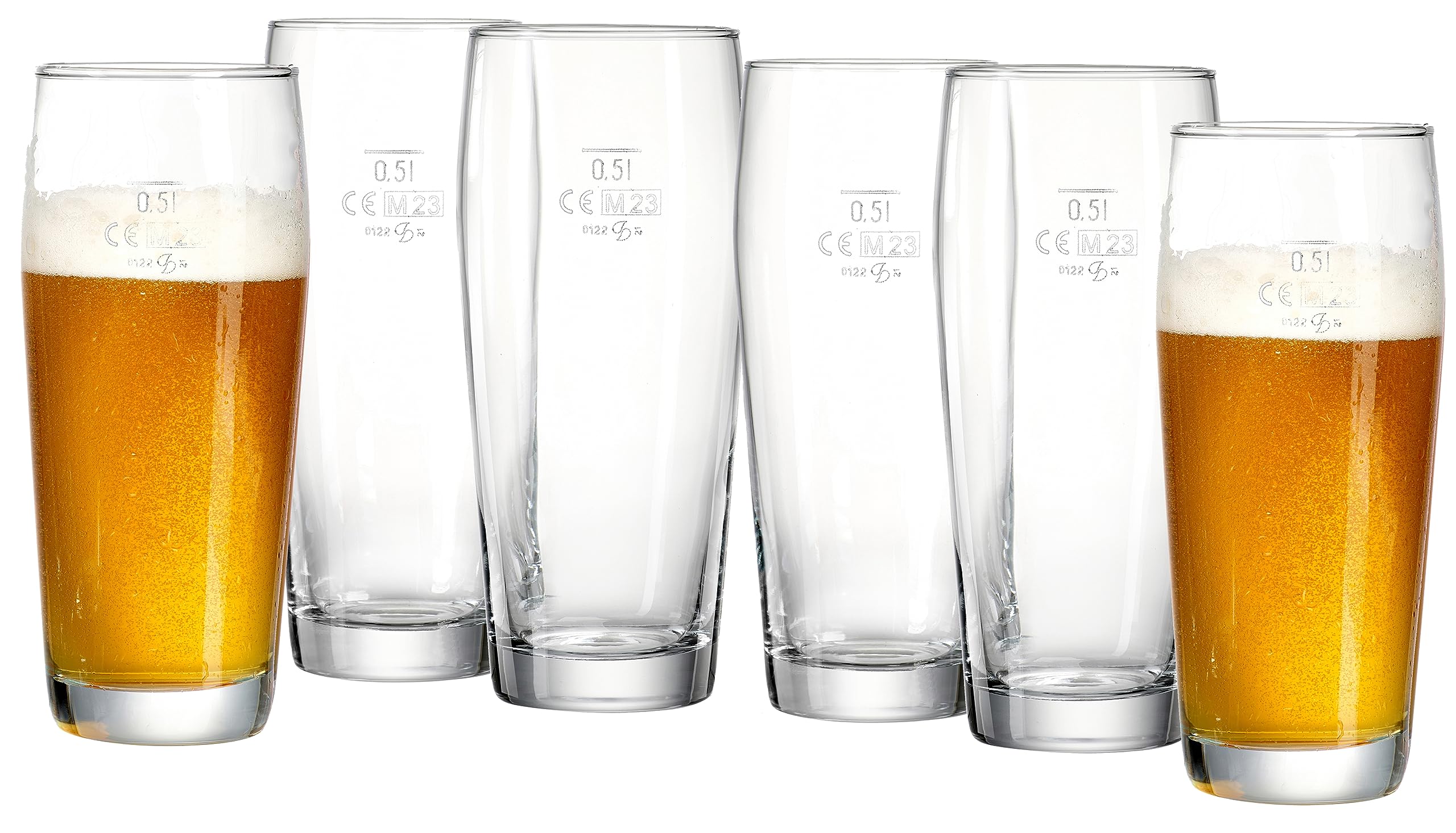 Ritzenhoff & Breker Willi Beer Glass Set, 500 ml, Set of 6, Glass