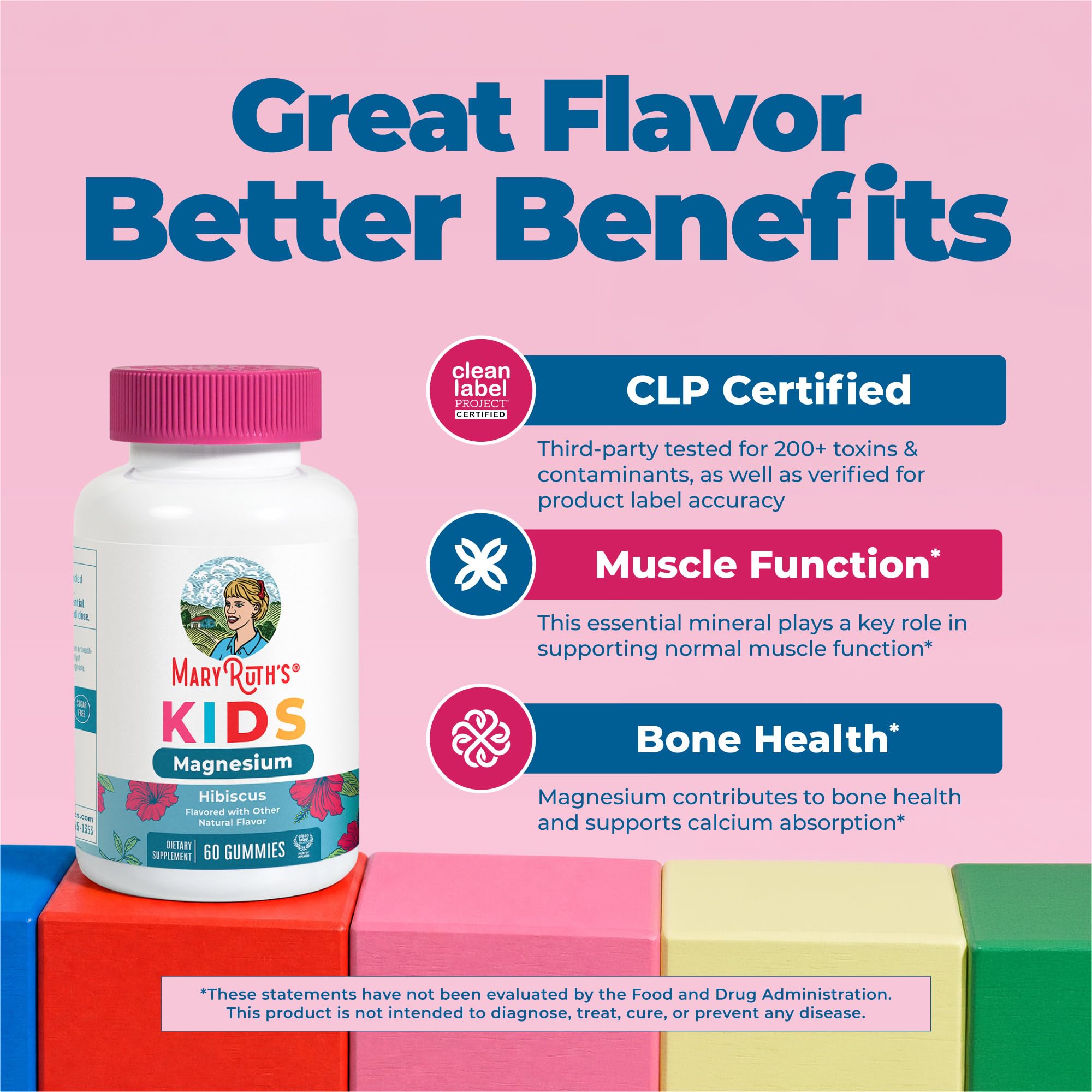 MaryRuth's Kids Magnesium Gummies, 50mg Magnesium Citrate for Kids 4+, 60ct — Amazon image 3