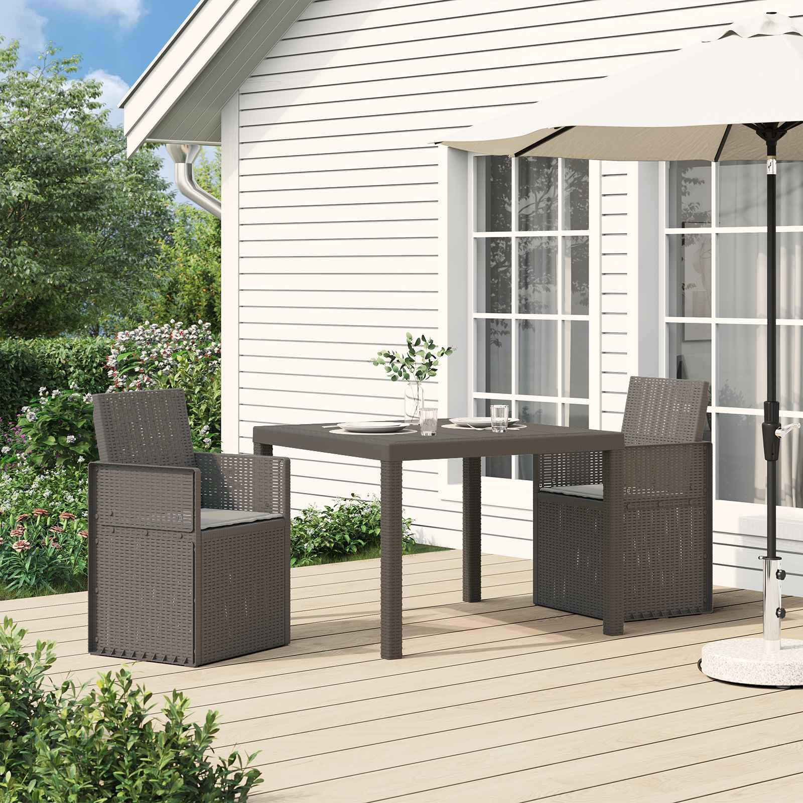 Lot de chaises de jardin pliables gris clair pour encombrement minimal