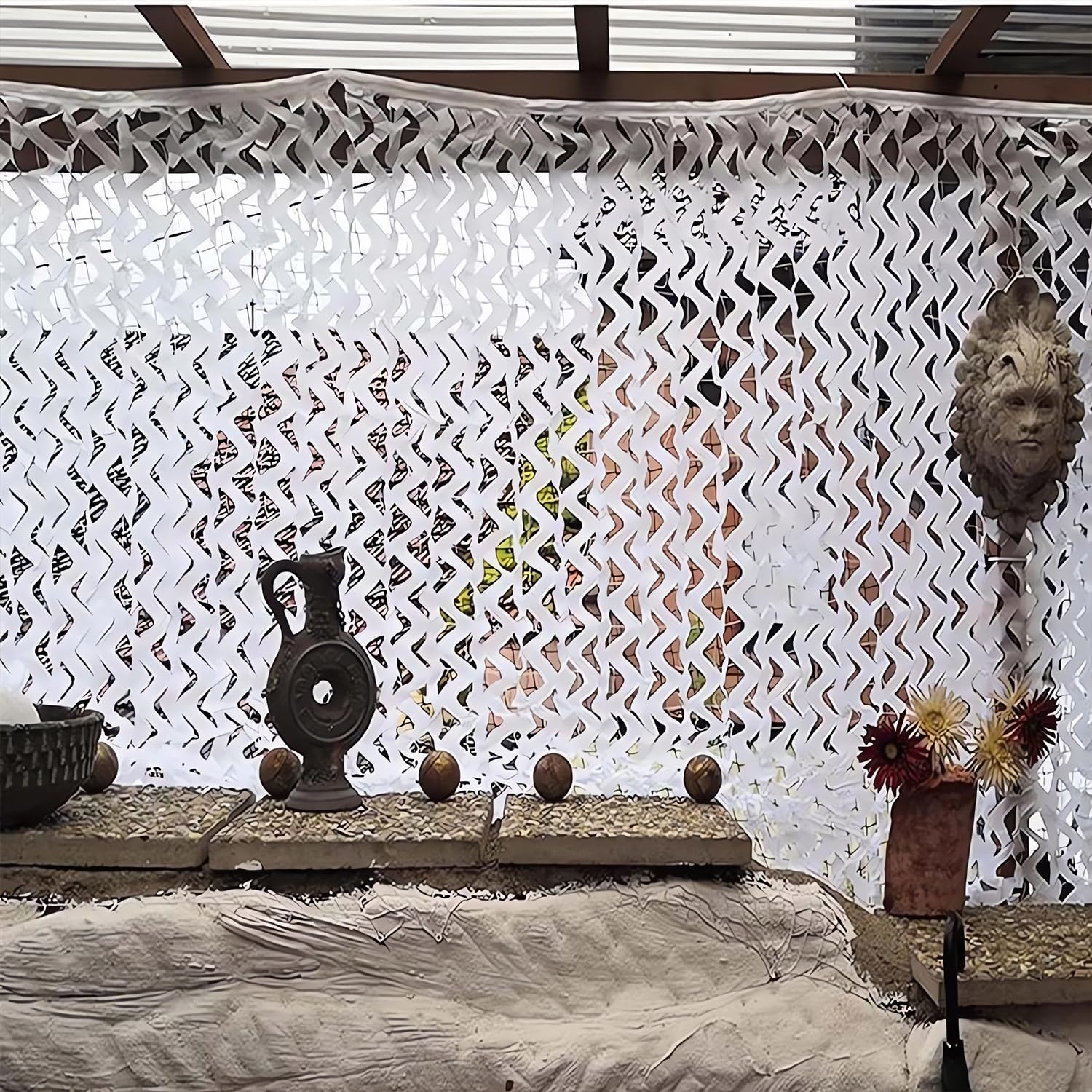 Rete Mimetica,Vela da Sole in Rete Mimetica,Decorazione per Feste a Thema Mimetiche per Nascondersi Durante la Caccia,Terrazza Protezione Solare,Reticolato da Camuffamento da Caccia