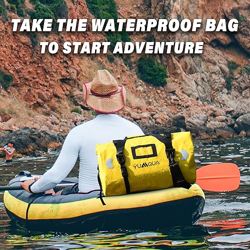 Miniatura 8 de YUMQUA Waterproof Duffel Bag, Motorcycle Duffle Bag, Heavy Duty Roll Top Large Dry Bags Waterproof with Durable Straps & Handle for Travel Outdoor