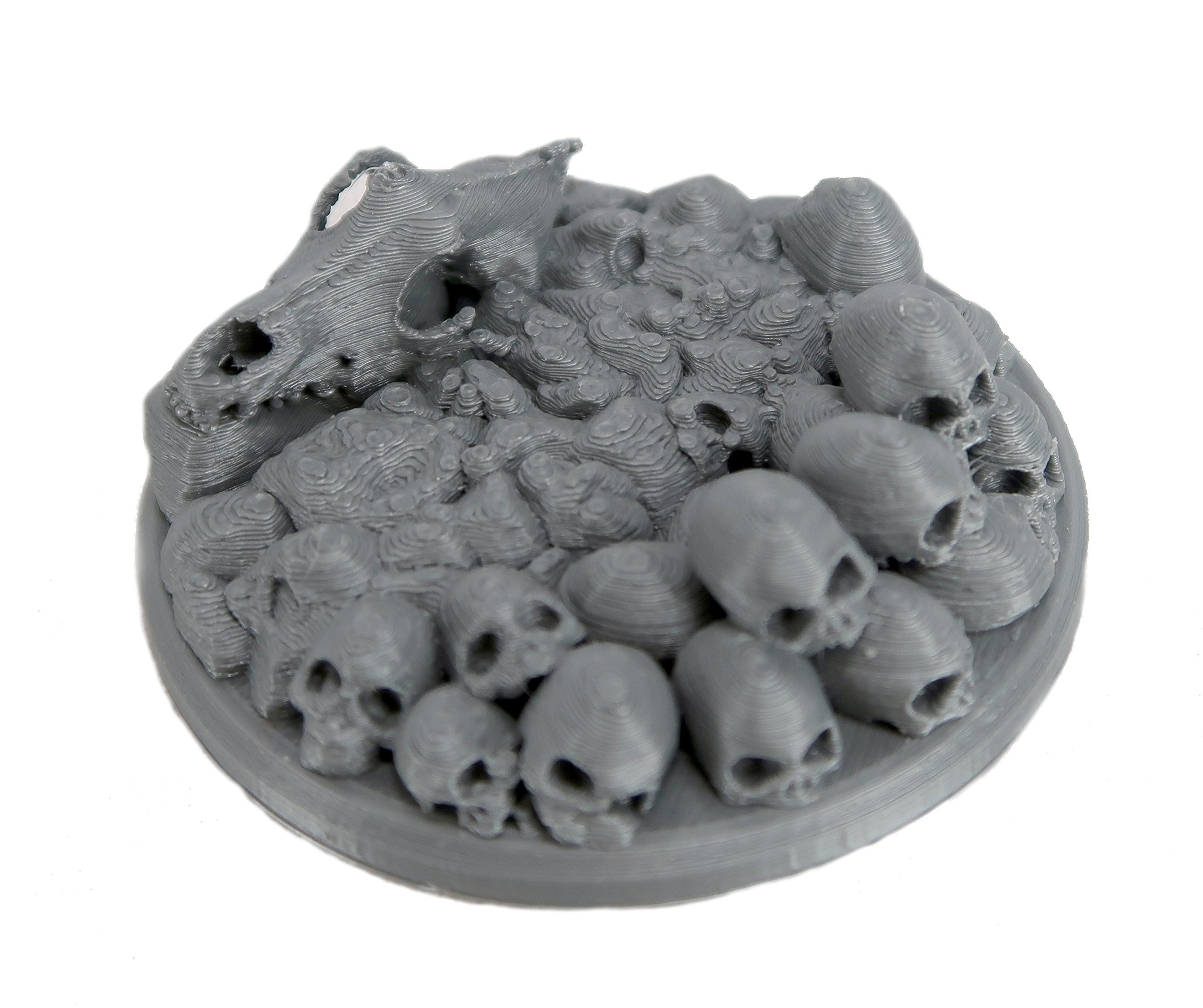 45mm Skull and Bones Display Base 3D Printed Miniature D&D Barbarian Creature