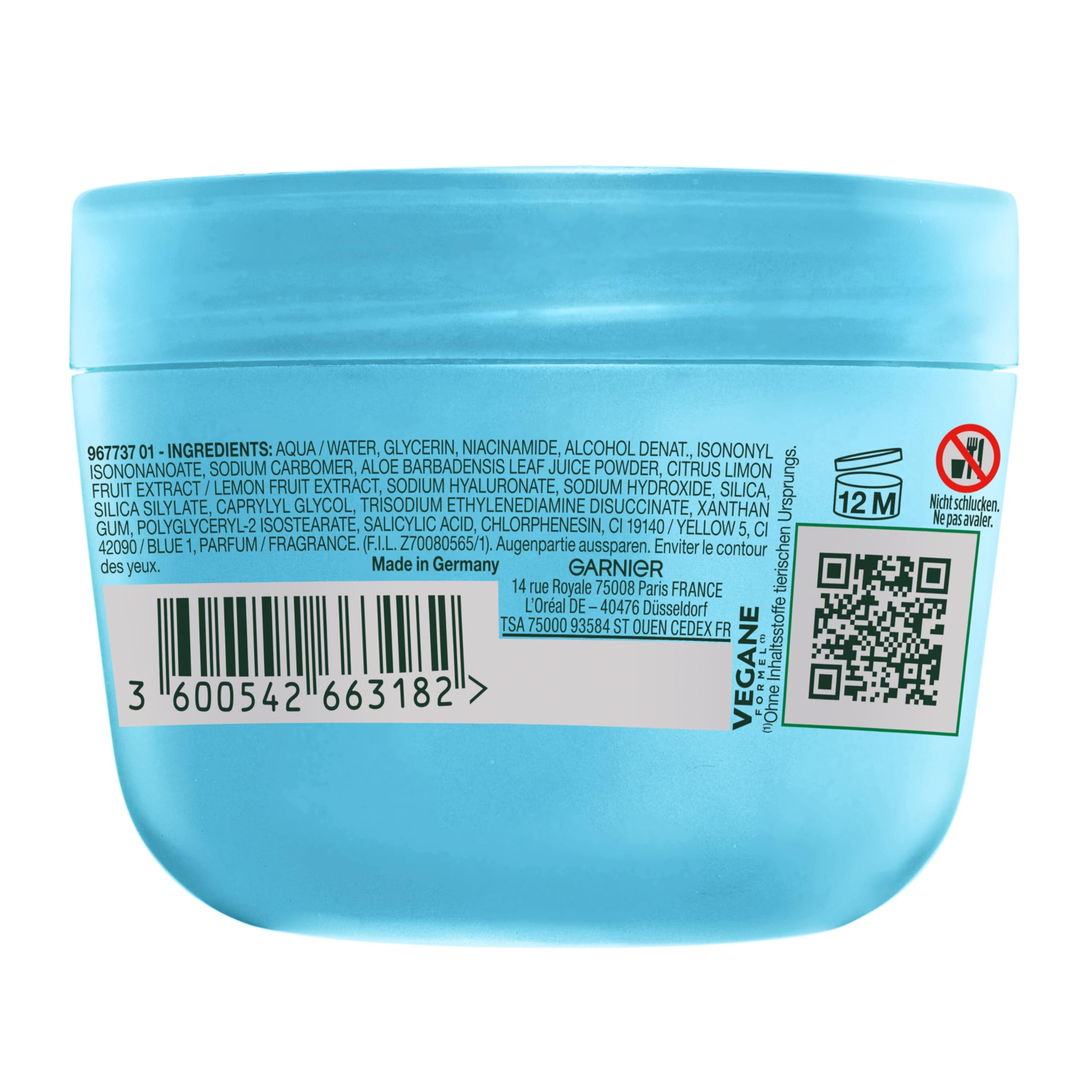 Garnier Hyaluron Fresh & Plump Aufpolsternde Sorbet Creme – Gesichtspflege mit Hyaluronsäure & 4% Niacinamid für prallere Haut – Feuchtigkeitscreme für glatteren & ebenmäßigen Teint – 50ml - 3