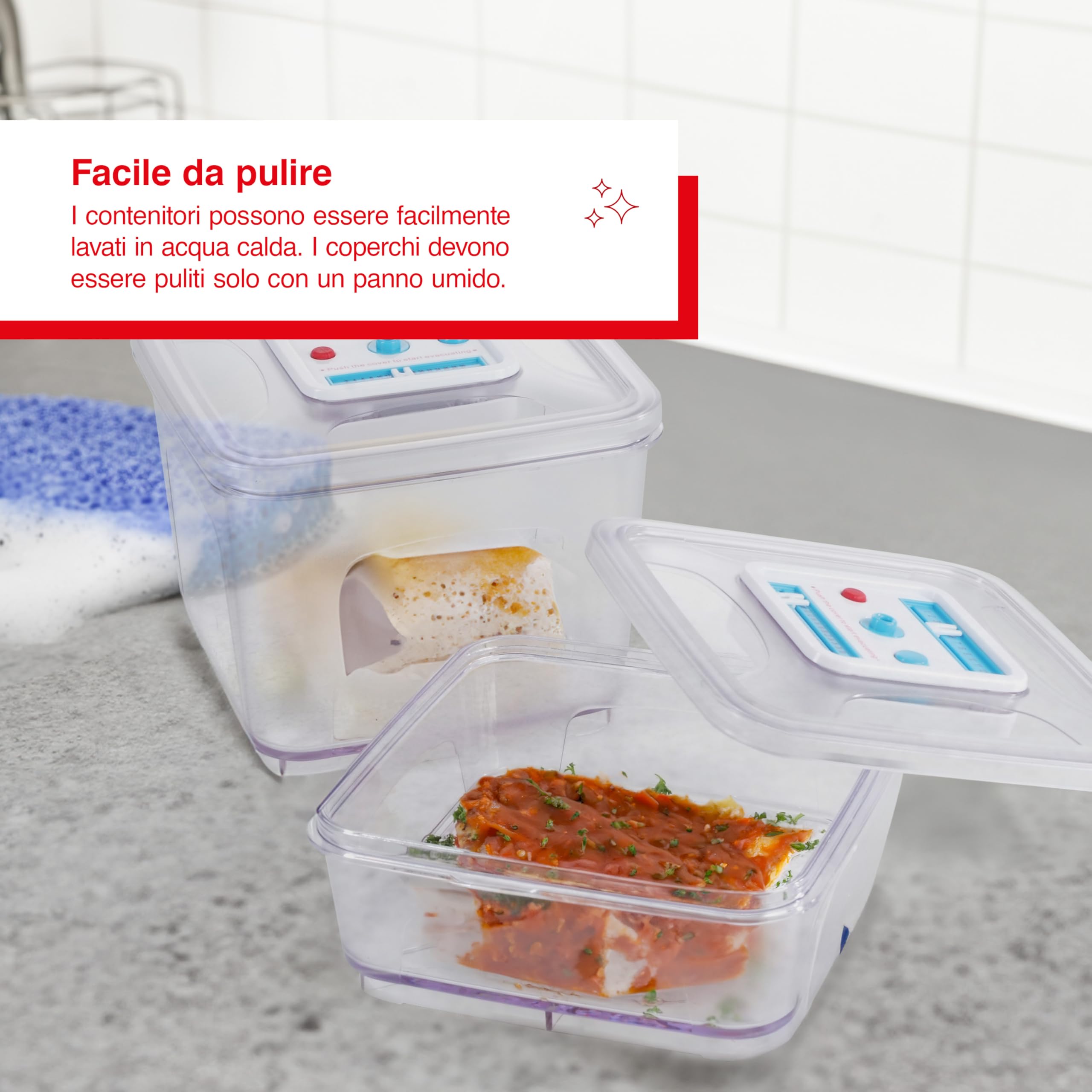 Solis 922.79 Set Recipienti Rettangolari per Sottovuoto, Plastica, Trasparente, 20.4x19x18.7 cm, 2 unità