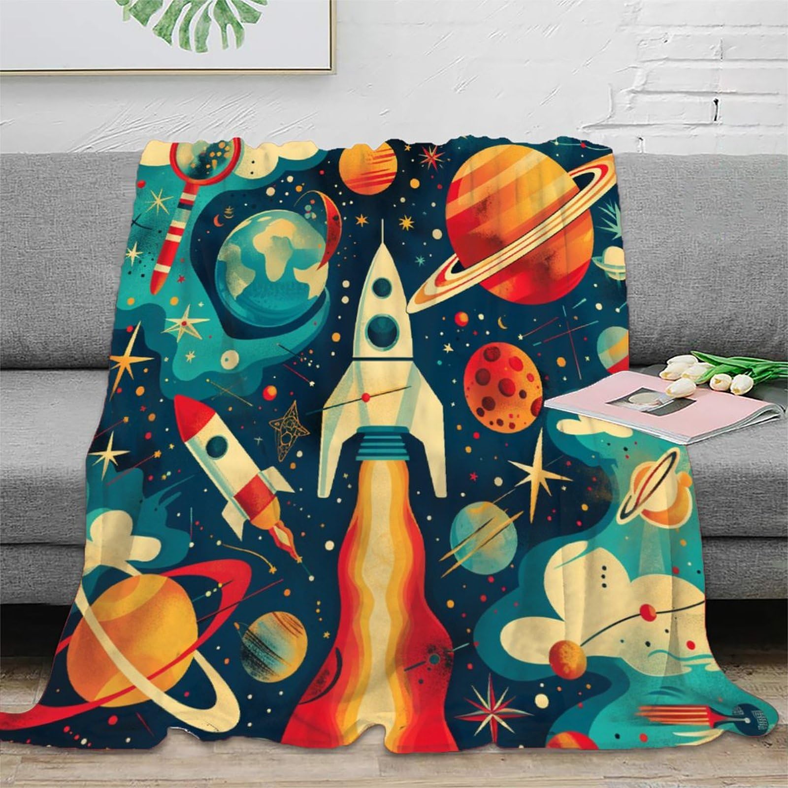 Coperta in morbido pile di flanella, ideale come regalo di compleanno per amici, familiari, regalo di Natale per amici e partner, coperta natalizia per divano e letto, 150 x 200 cm