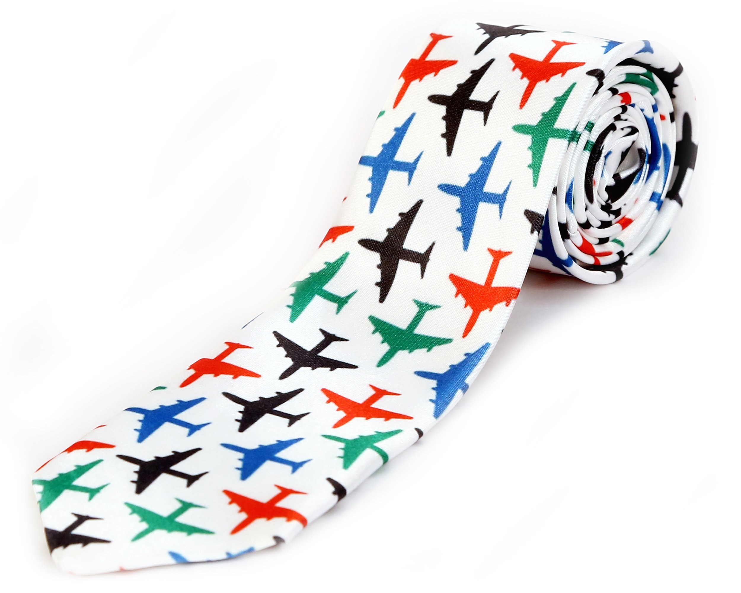 Multicolor Aeroplanes Design Tie-image-14
