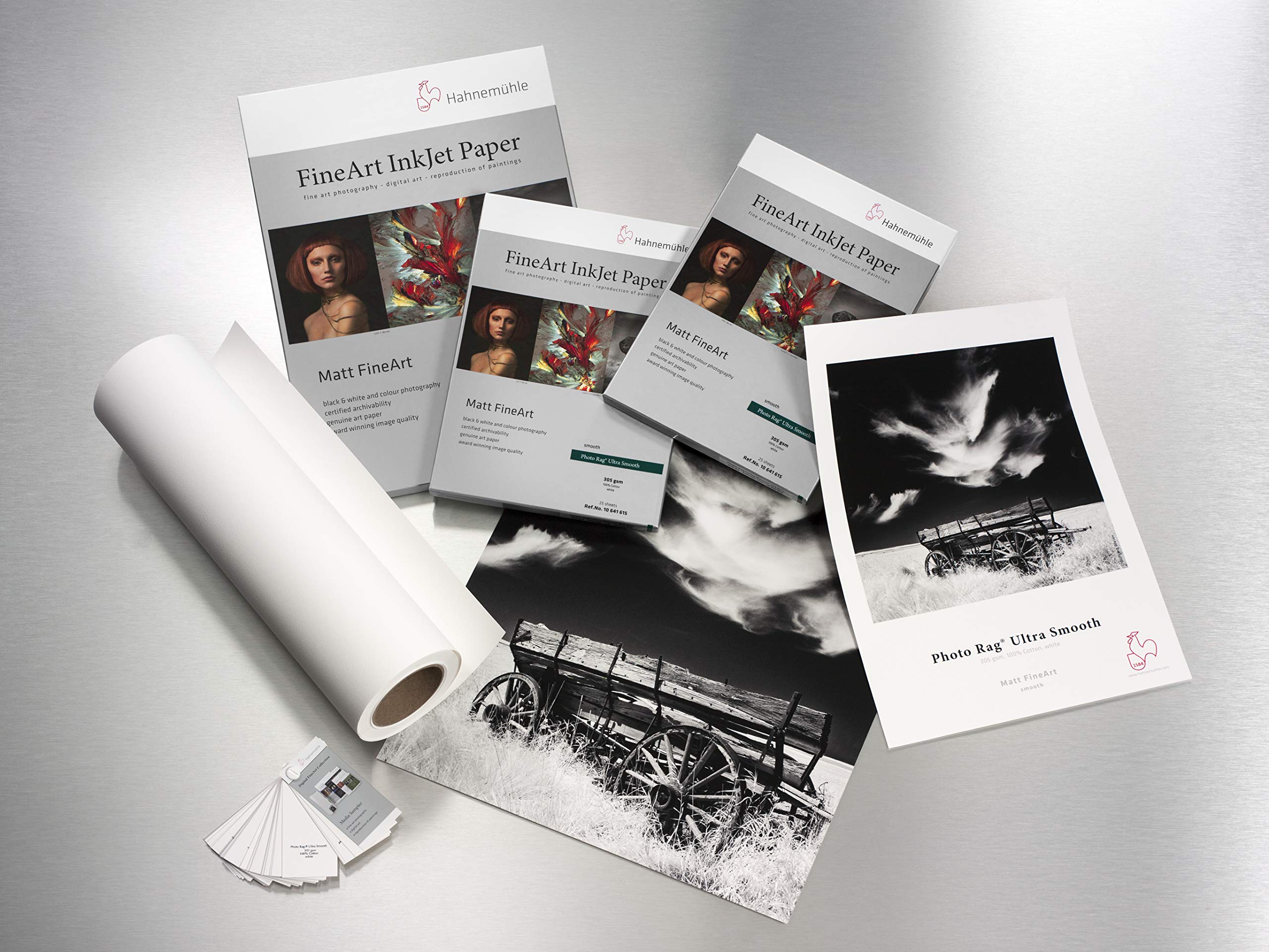 Hahnemühle 10641615 Digital FineArt Photo Rag Ultra Smooth, 305 g/m², DIN A4, 210 x 297 mm, weiß