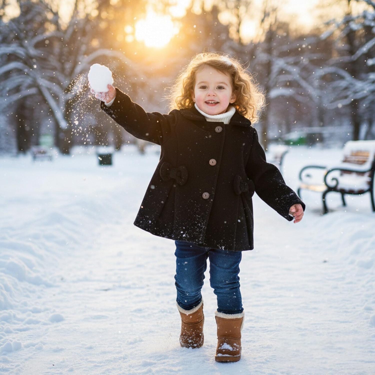 JEELLIGULAR Toddler Baby Girl Coats Kids Cloak Button Warm Thick Jacket Clothes Baby Fall Winter Outwear Clothes Set - Image 4