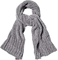 SOJOS SC326 Women's Ultra Soft Chenille Ribbed Scarf - Lightweight Thick Knit Shawl Wrap for Fall Winter