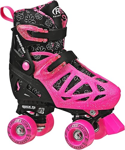 Miniatura 9 de Roller Derby Trac Star - Patines ajustables para niños, principiantes Negro/Verde,Negro/Rosa,Pink
