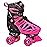 Roller Derby Trac Star Adjustable Skates for Kids, Beginners, Youth Pink Daisy Size Large (3-6)