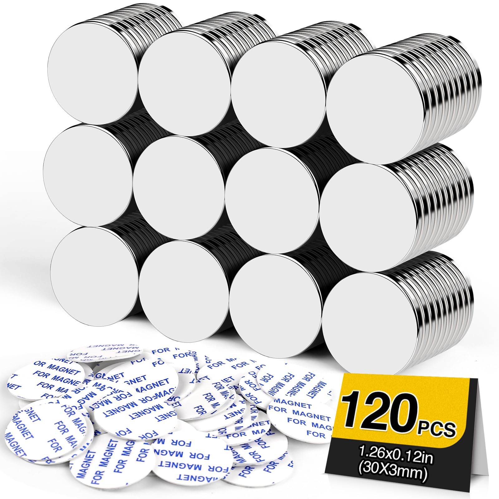 DIYMAG Strong Magnets, 24 Pack with Double Sided Adhesive Backing Powerful — Amazon image 14