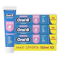 Oral-B Dentifricio Pro-Expert Sensibilità 3x125ml, Dentifricio Formato Convenienza per Denti Sensibili, Pulizia Denti Efficace, Alito Fresco, Sapore Eucalipto Menta Piperita