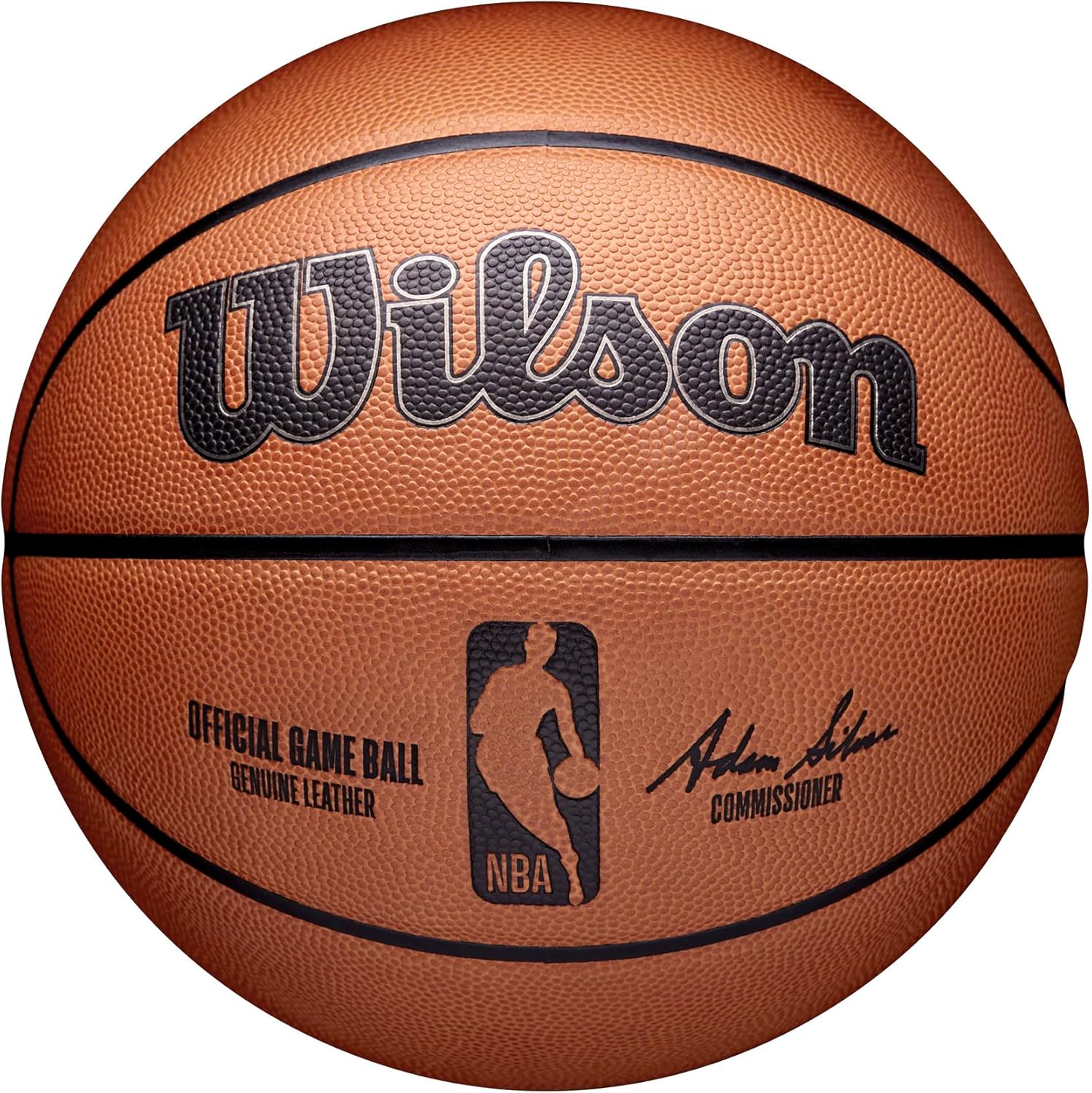 WILSON Official NBA Authentic Genuine Leather On Court Indoor Game Basketball