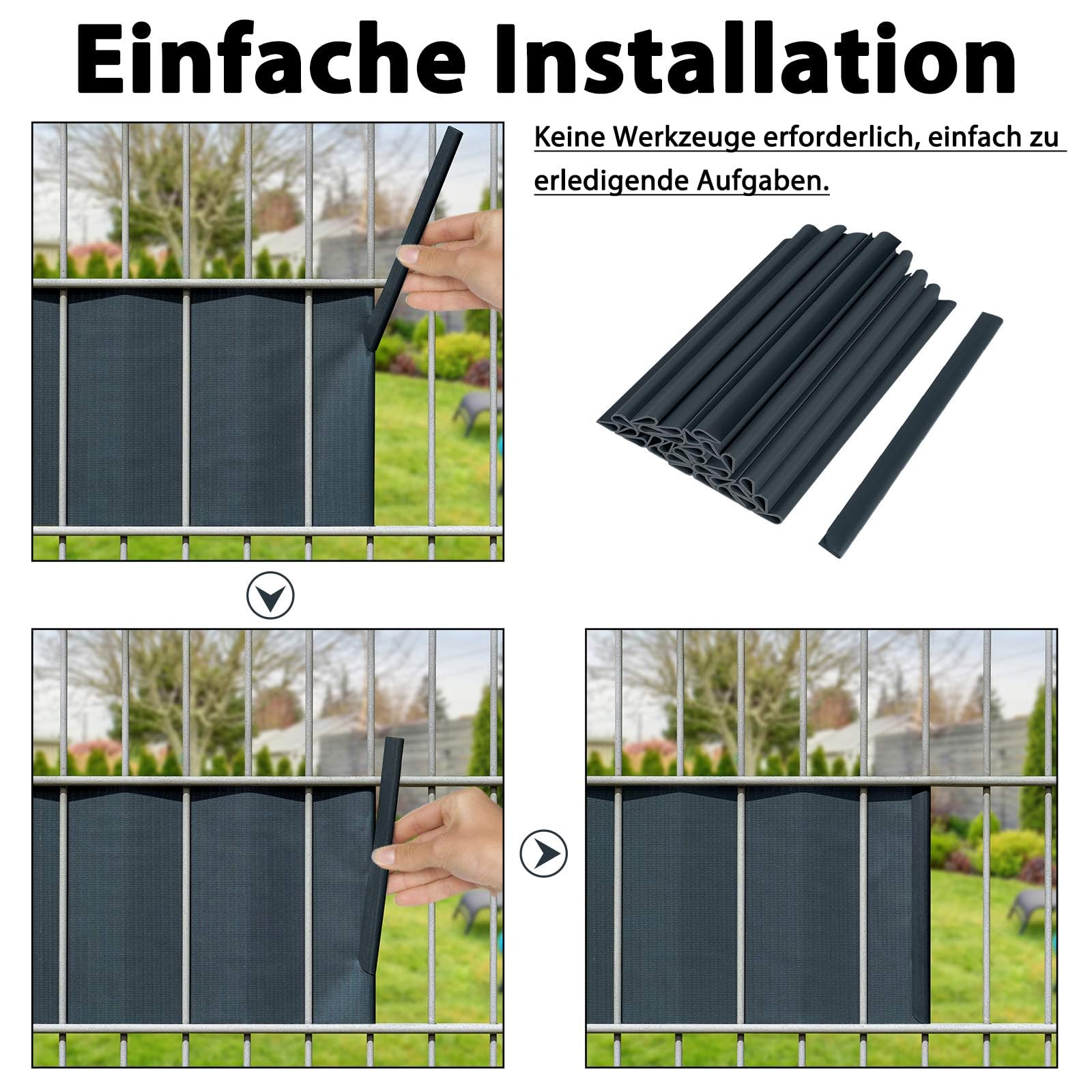 XMTECH Folia maskująca z PCW, pasy maskujące, w zestawie klipsy mocujące, ogrodzenie ogrodowe, ogrodzenie z podwójnymi prętami, 450 g/m², nieprzejrzysta ochrona przed wzrokiem, 70 m x 19 cm,