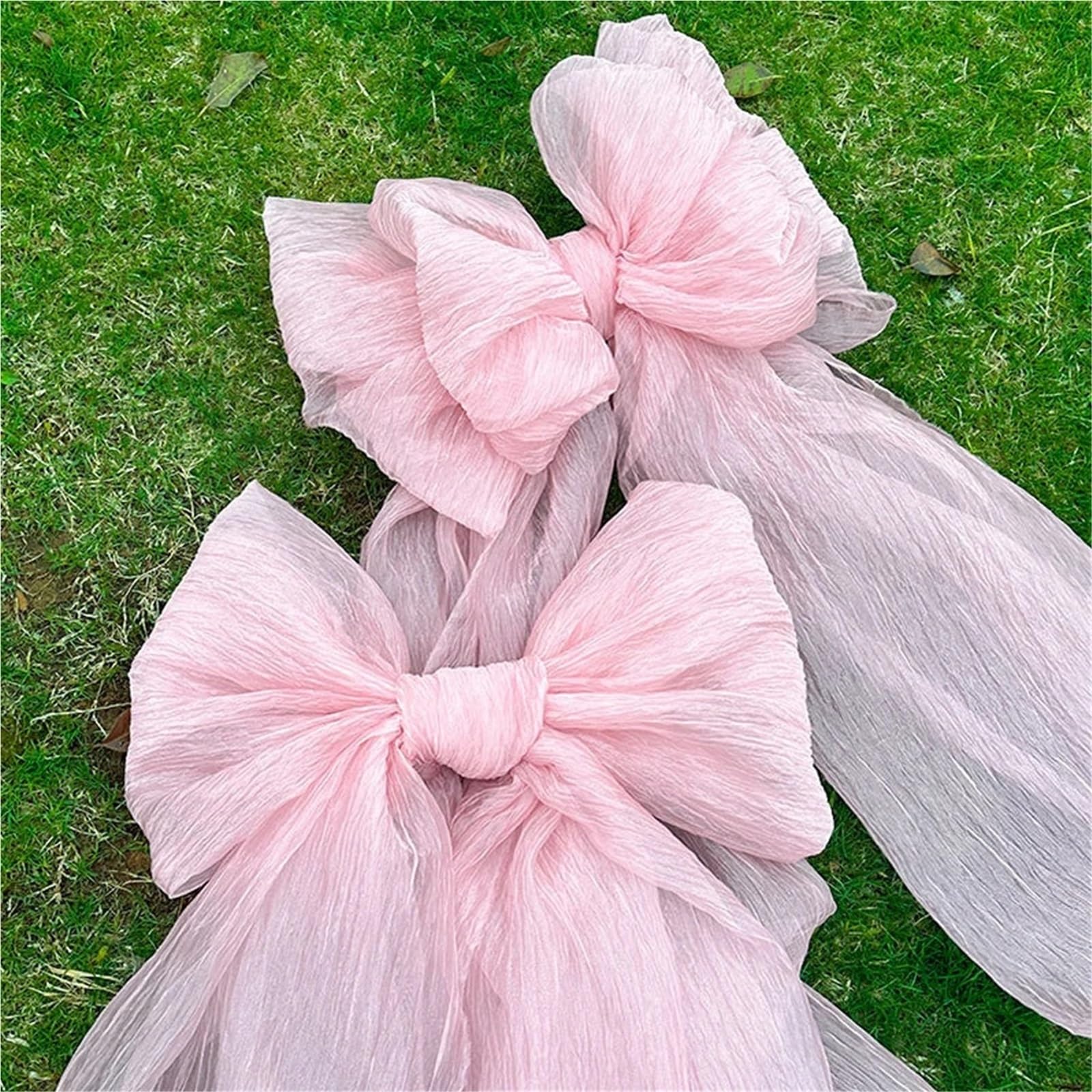 Große Satinschleife Rosa Netz-Schleife for Aufhängen, Ornament for Party, Hochzeit, Dekoration(Pink 47x180cm)