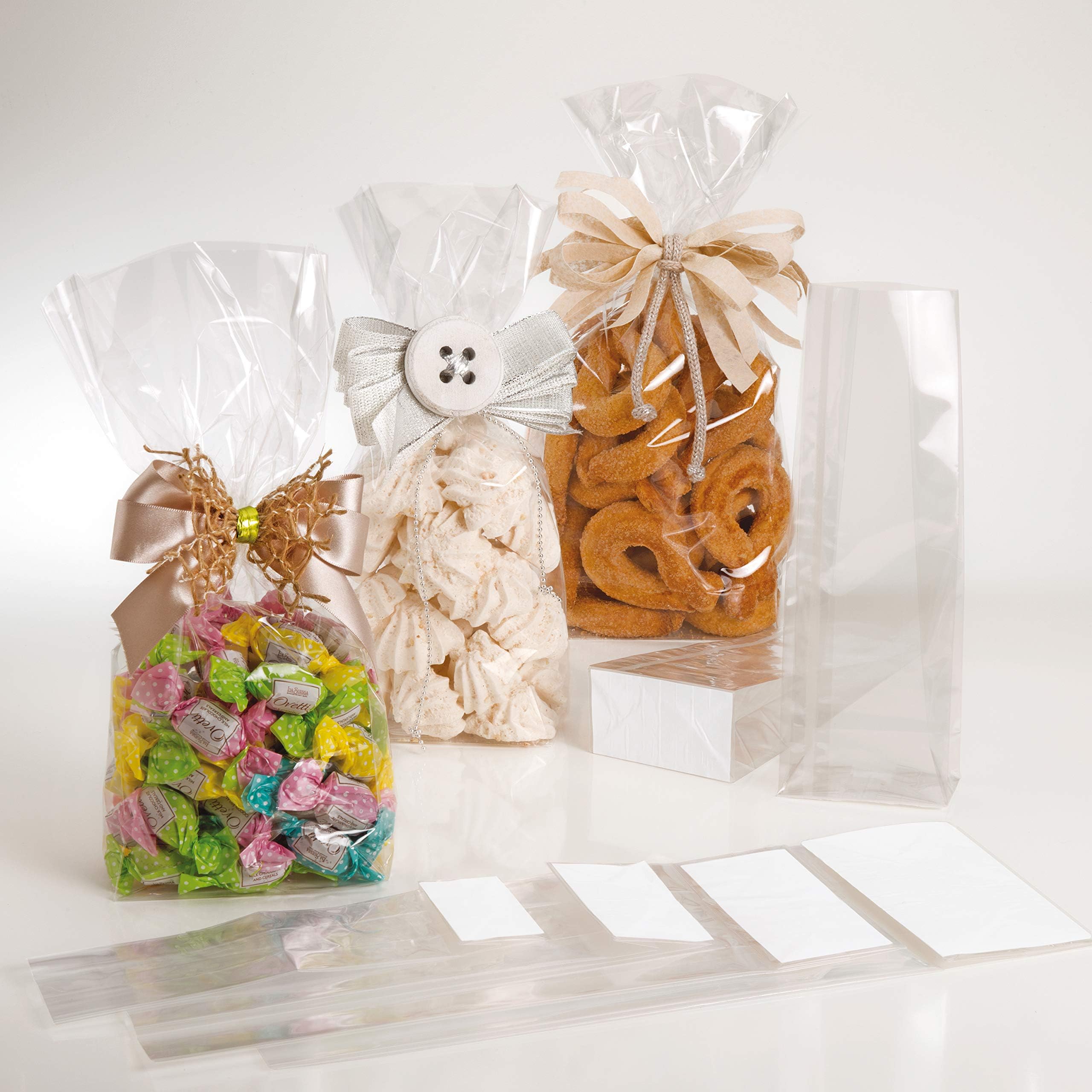 Générique Faburo Lot De 100 Sacs à Biscuits Avec 100 Attaches