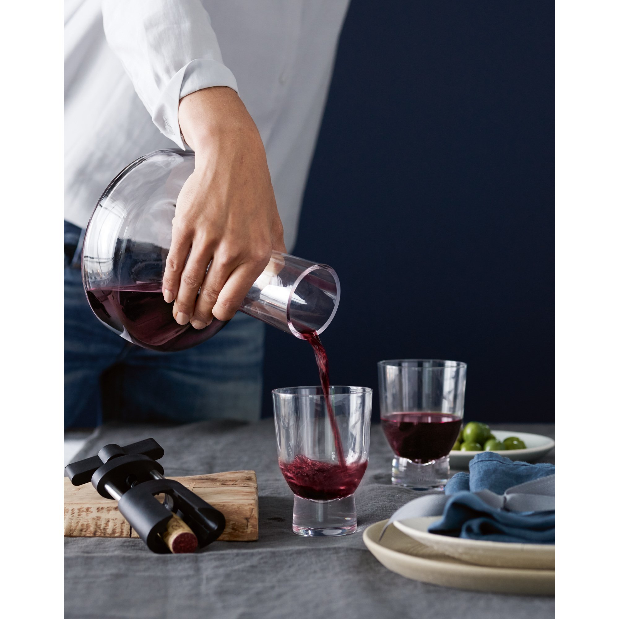 Leonardo Daily 024999 Decanter, wijnkaraf van glas, vaatwasmachinebestendige glazen karaf voor wijn, 2000 ml