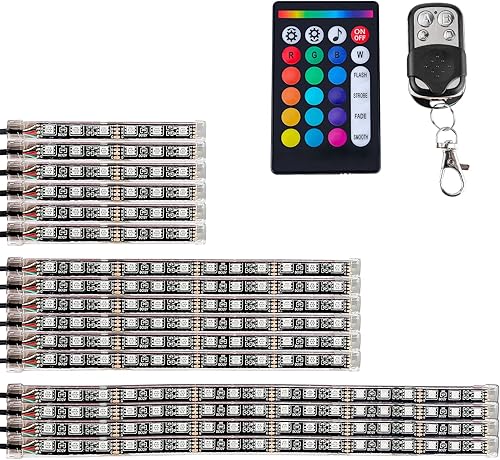 Miniatura 1 de EWLSAC Kit de 16 luces LED para motocicleta, tira de luces LED de neón, arnés de cableado para motocicleta, carrito de golf, ATV UTV12V DC