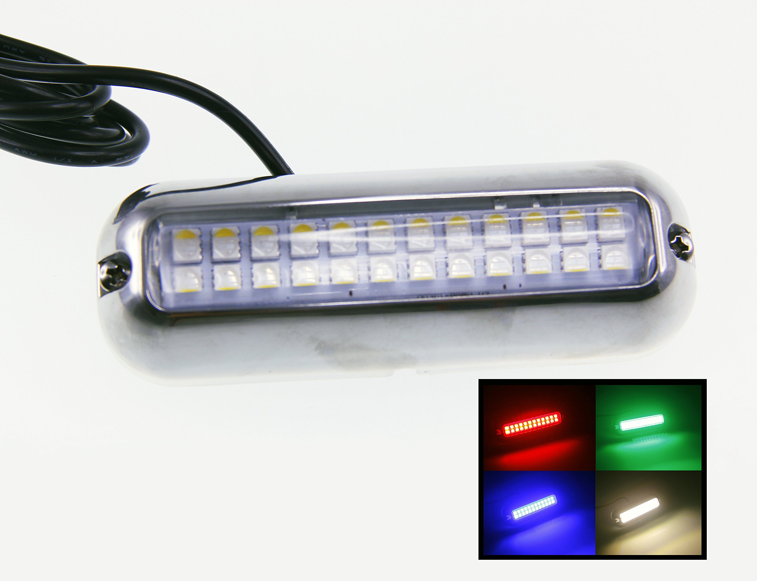 Pactrade Marine 2pcs LED Boat RV Trailer White Square Courtesy - Foto 12