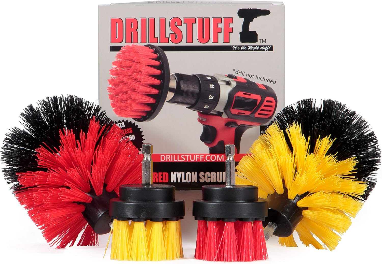 Cleaning Brush Attachments for Cordless Drill Stiff Bristle Deck