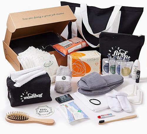 BirthBag - Juego de regalo de maternidad preempacado para el parto y el parto para la nueva mamá y el bebé bolsa grande
