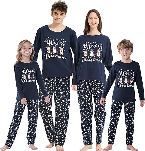 Vozanet Famliy - Conjunto de pijama a juego con patrones de Papá Noel, pijamas de Navidad para hombres, mujeres y niños, ropa de Navidad