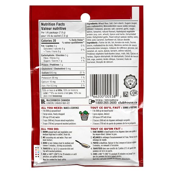Club House Shepherd's Pie Seasoning Mix, 47g/1.7oz., (Imported from Canada)