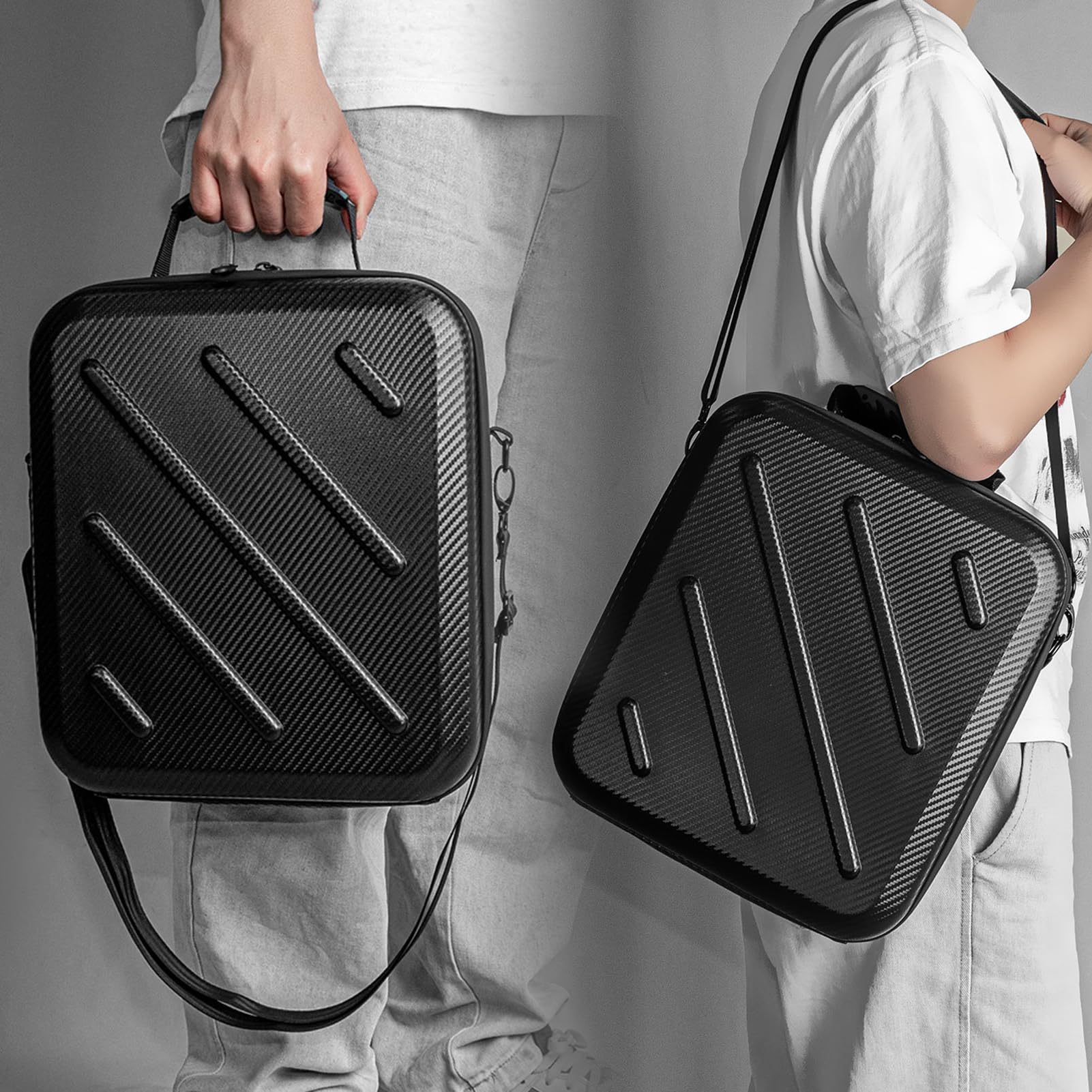 Starlink Mini Case Impermeabile Eva, Travel Ultraleggero con vani accessori, adattatore pipe, cavo Ethernet e alimentazione, Nero