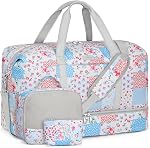 Sac de semaine pour les femmes, IBFUN Sac à dos de voyage 21" Ensemble de sacs de nuit pour femmes avec compartiment de chaussures 21.5" Ordinateur portable, parfait pour les voyages/affaires (Leopard)
