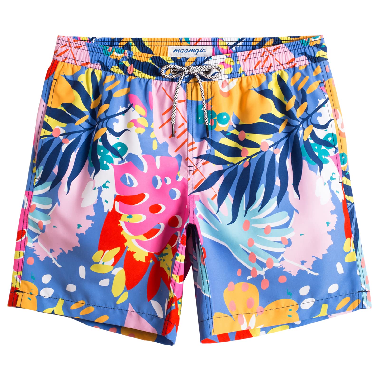 maamgic Mens Slim Fit Swim Shorts Swim Trunks inch Quick Dry Mens Bathing  Suits with Mesh Lining