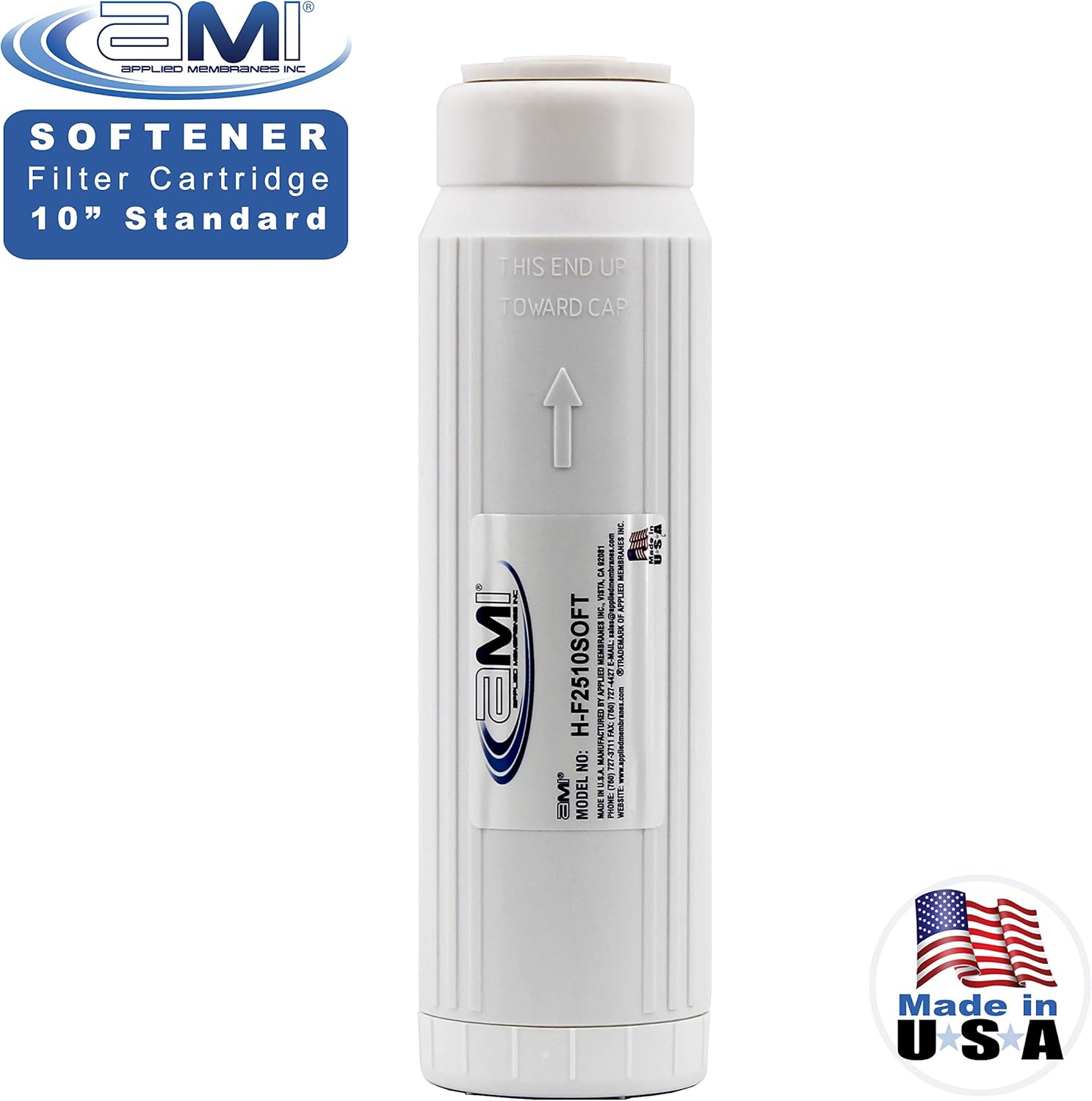 Water Softening Filter Cartridge | 10" Standard Universal Size | Ion Exchange Filter Softens Water | Great for Espresso and Washing Machines (1, 10" Standard)