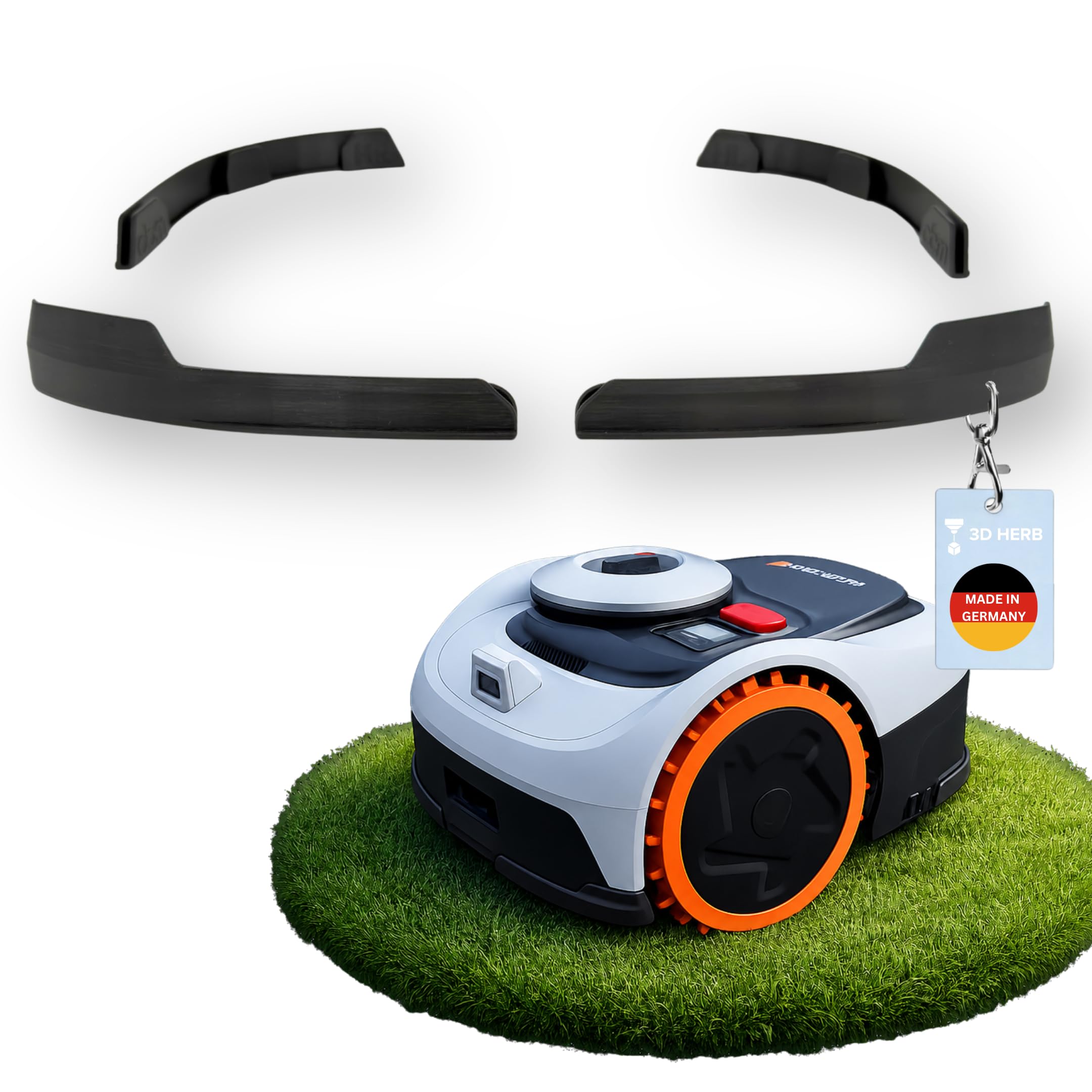 Edge Protection for Segway Navimow i105e & i108e Protection Bumper Tuning Robotic Lawnmower – Easy Plugging, No Gluing Required (Black i205 AWD | i208 AWD | i210 AWD)