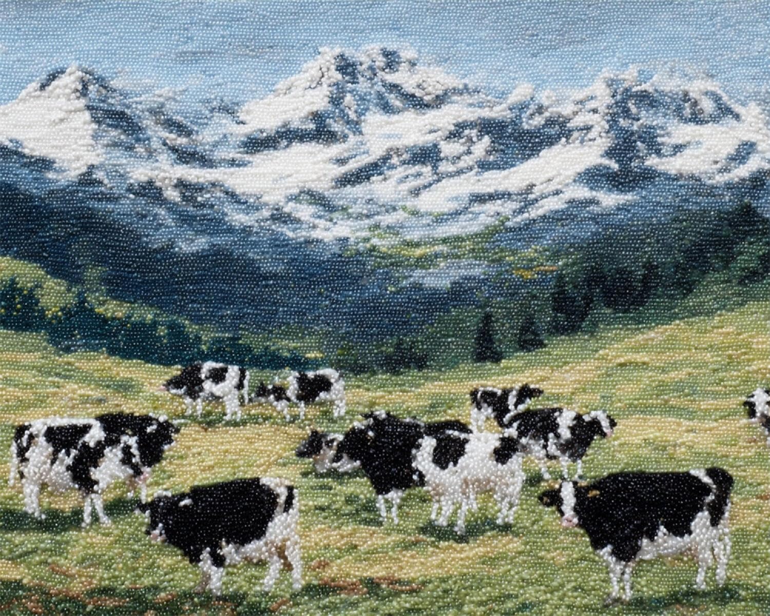 Henypt Color Diy Latch Hook Rug Kits Snow Mountain Wagyu 80X160cm