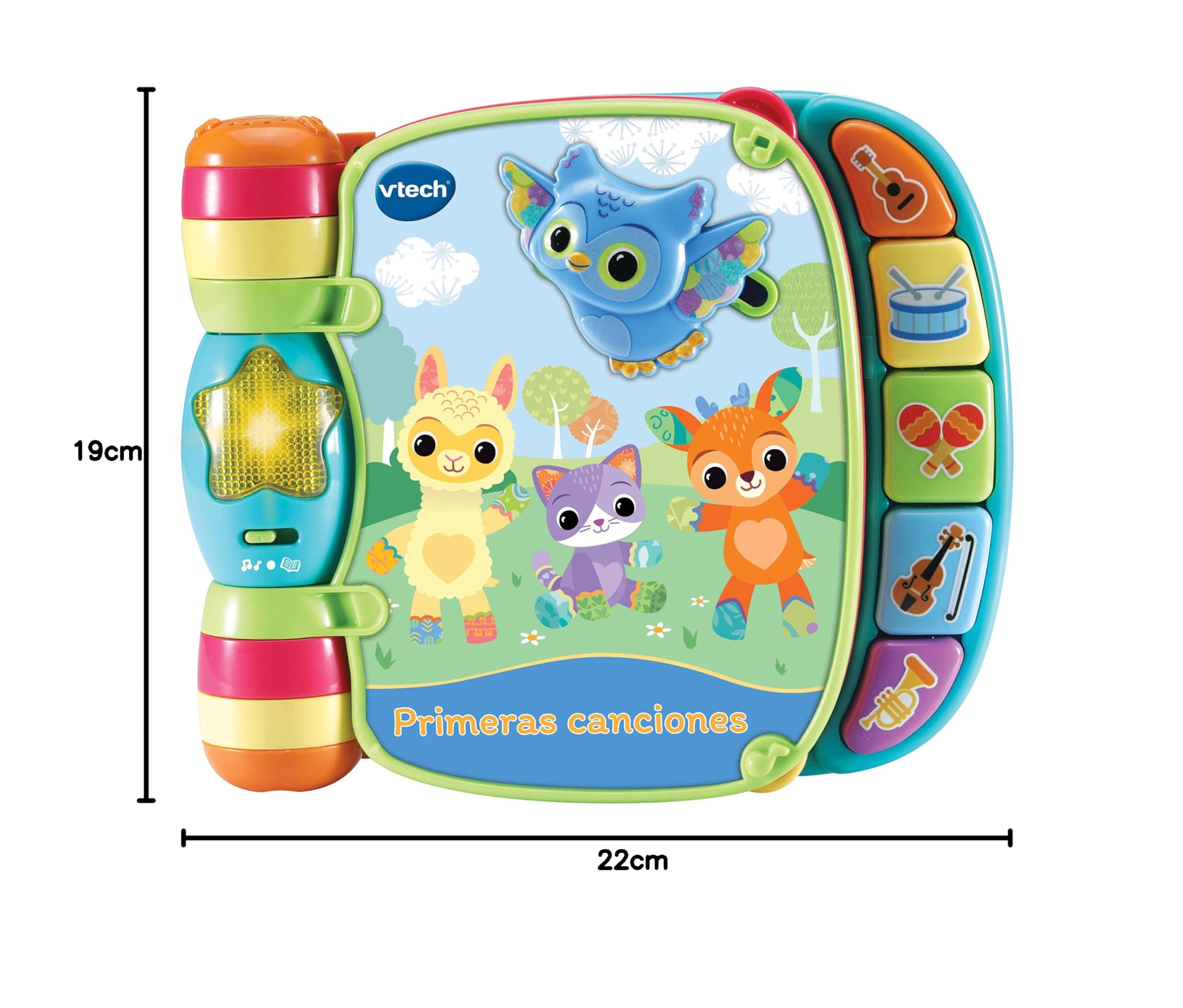 VTech-Baby Primeras Canciones | Libro Interactivo de Aprendizaje | Juguete para bebés +6 Meses | Multicolor | Versión ESP