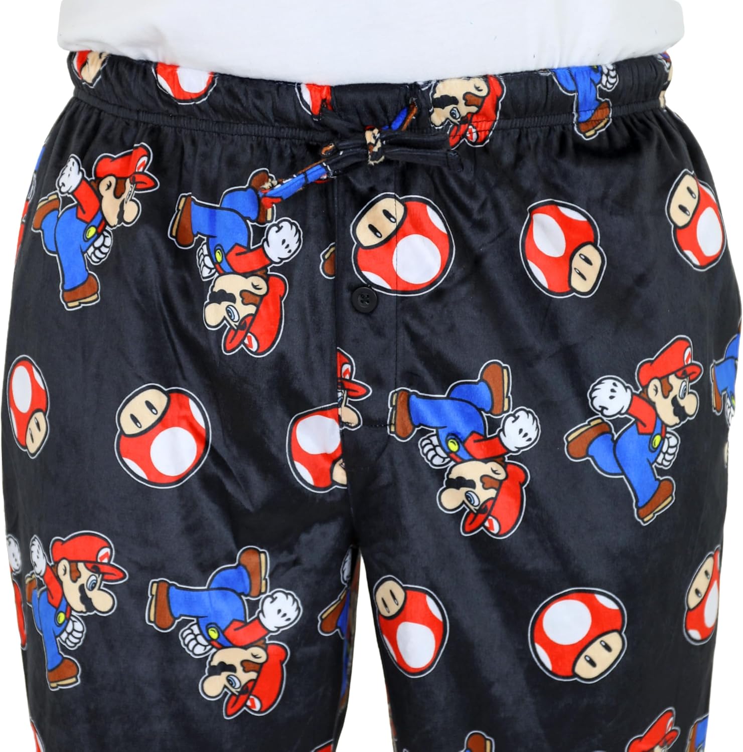 Nintendo Super Mario Pajamas for Men, Video Game Pajama Pants, Fleece Luigi & Mario Pj Pants for Adults - Sizes S-XL - Image 4