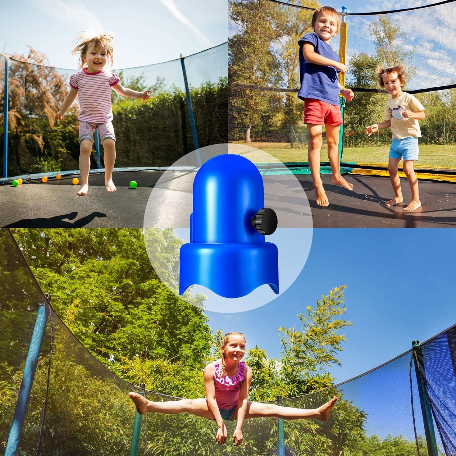 10 Pieces Trampoline Enclosure Pole Caps 1.5 Inch