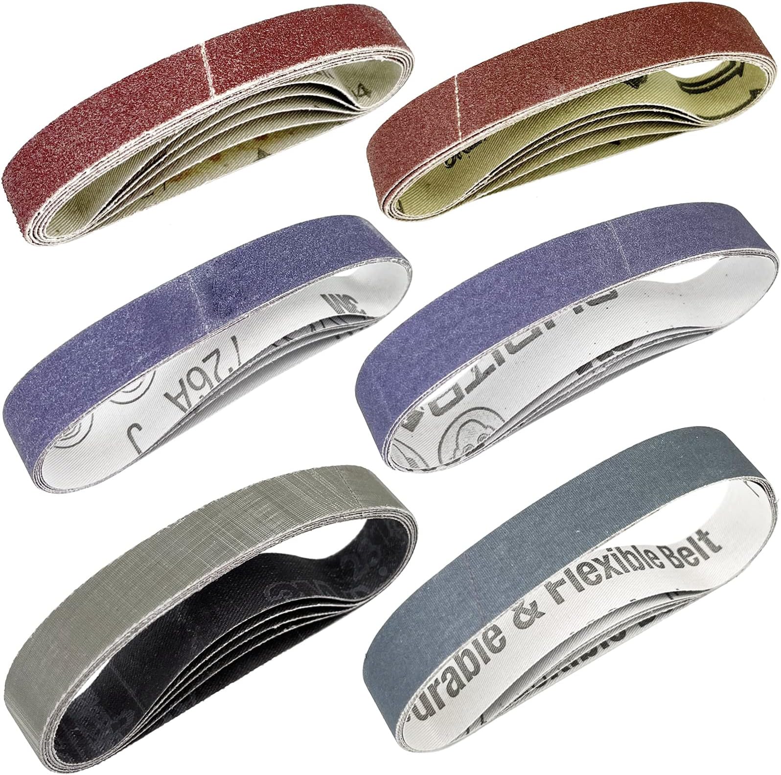 30 Pcs 3/4" x 12" Replacement Knife Sharpener Sanding Belt Kit for Work Sharp Knife & Tool Sharpener Ken Onion Edition (WSKTS-KO), 80/120/240/400/1000/2500 Grits