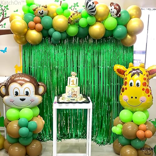 Vista 49 de KatchOn - Telón de fondo de flecos naranja extra grande de 6.4 x 8 pies, paquete de 2 Decoraciones de cumpleaños naranja Telón de fondo